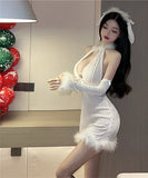 コスプレ 可愛い ふわふわ サンタ服 クリスマ 谷間魅せ セクシー XH2-SBYX0902