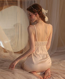 パッド付き 高級感 ルームウェア セクシー パジャマ レース 素肌感 XH8-GR2239