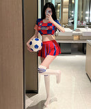 ワールドカップ チアリーディング服 大人可愛い ナイトクラブ ミニドレスXH2-18YX0804
