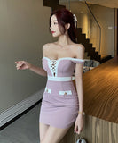 【3色】ミニドレス キャバドレス セクシー 谷間魅せ ストラップ MY2-YM8710