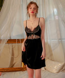 【ドレスのみ】高級感 ルームウェア セクシー レース 肌見せ エロかわいい 男心を誘う XH8-GR-P2969