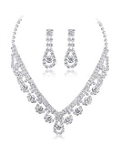 首飾りセット ダイヤモンド ネックレス  ピアス キラキラ XH3-DBHB- CA455-A