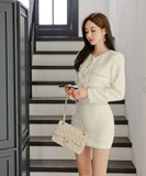 ミニドレス あったか 秋冬 新作 女性 セット 婚活 二次会 同伴 XY2-ZRD887485E49