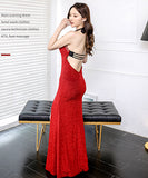 3色 鮮やか キラキラ ロングドレス ゴージャス  セクシー 二次会 披露宴 LT2-WYSS2898