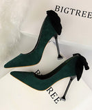 5色 無地 高見え ゴージャス 淑やか 結婚式 ハイヒール パンプス  MY5-DS17175-2