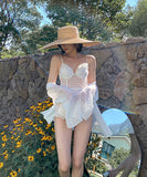 2色 レース 高見え セクシー モノキニ タンキニ 体型カバー 人気 水着 MY7-KSD21042