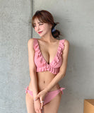 ビキニ モノキニ タンキニ 水着 フリル セクシー 女性 無地 YN7027