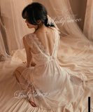 パジャマ ルームウェア レース 透け感 かわいい リボン MY8-HG20226