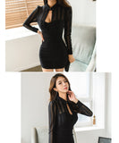 セクシー 大人かわいい 秋限定 新入荷 袖あり キャバドレス ミニドレス MY2142-MLS2964