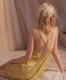 鮮やか パジャマ セクシー ルームウェア 花柄 エロかわいい 高級感 XH8-GR-Q2748