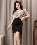 キャバドレス キラキラ 透かし彫り セクシー 谷間魅せ ゴージャス XH2-LQE860GT536