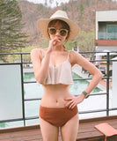 2点セット かわいい フリル 水着 ビキニ タンキニ モノキニ 新作 体型 カバー MY7-KSD2007