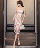 キラキラ  チュール  ロングドレス  高見え リボン 二次会  LT2-LQE8318MR418