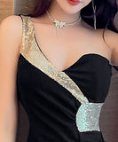 キャバドレス ミニドレス ワンショルダー ピカピカ セール お得 MY2-MLS6048