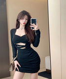 秋新作 キャバドレス 透かし彫り セクシー 姉 大人可愛い XH2-LQE2930B453