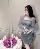 エレガント 気質 セクシー キャバドレス 谷間魅せ 春新作 XH2-ZED885266DXH449