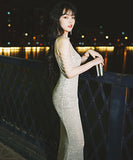 キラキラ ナイトドレス セクシー 華奢感 ゴージャス 演奏会 誕生日 パーティー XH2-YFTK2561