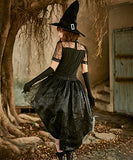 【4点セット】ハロウィン 魔女 コスプレ かわいい ミニドレス レース XH2-PS-PS4705