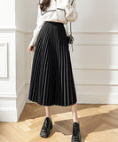 【2色】秋新作 プリーツスカート 可愛い キャバ嬢 同伴 Aライン 着瘦せ XH2-CYFZ001