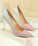 クラーデション 5色 高見え ゴージャス 結婚式 宴会 ハイヒール パンプス MY2-DS1716-9