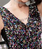 高級感 スパンコール 高見え  パーティードレス  ロングドレス  新年会 二次会 宴会 LT2-HX39