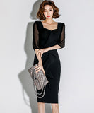 水玉柄　チュール   肌見せ  キャバドレス ロングドレス  新作 LT2-ZED886315BH506