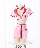 【上下4点セット】2色 セクシー コスプレ ハロウィン 姉 ナース 悪魔 エロかわいい XH2-FSM064