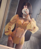 モノキニ ビキニ 水着 タンキニ かわいい ふわふわ レース セクシー 新作 MY7-KSD1803