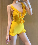 ビキニ 温泉 モノキニ 水着 可愛い 韓国っぽ リボン 海辺 XH7-JX201119S1