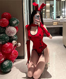 サンタ コスプレ クリスマ バニーガール セクシー ニット 谷間魅せ エロかわいい XH2-SBYX0917