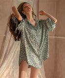 【２色】パジャマ ヒョウ柄　ルームウェア おしゃれ セクシー 可愛いXH8-GR1230