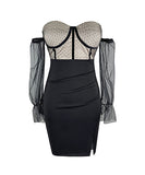 【4色】エレガント キャバドレス 気質 大人可愛い 谷間魅せ 指名 高級感 XH2-YM8714