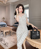 高級感 オフショルダー 水玉 可愛い 宴会 エレガント XH2-JY5920