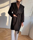 【3色】高品質 カシミヤ コート オーバーサイズ チェスターコート ウール 通勤 XH2-BQL18001