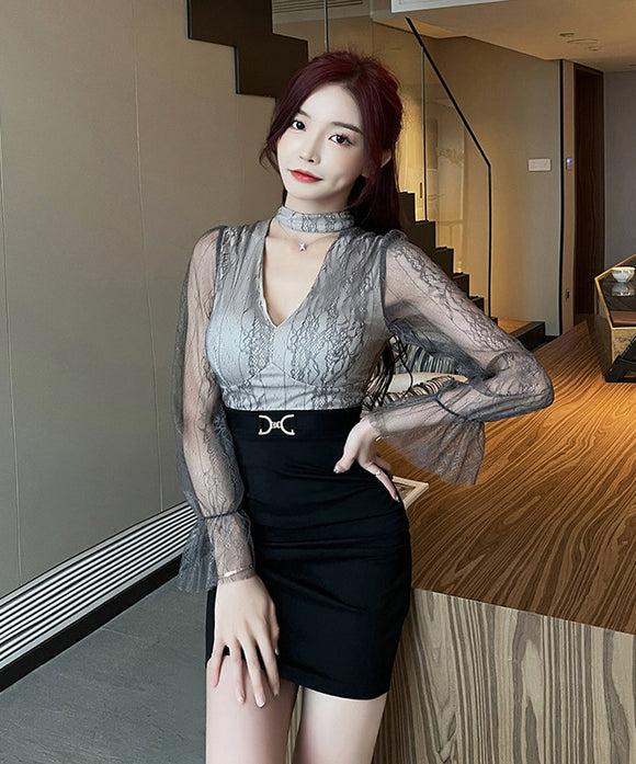 【2色】ミニドレス キャバドレス レース かわいい 新作 谷間魅せ セクシー my2-ym8709