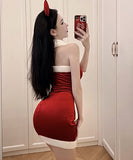 コスプレ サンタ服 ミニドレス キャバドレス  かわいい ふわふわ LT2-MLS7615