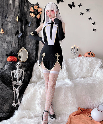 4点セット】ハロウィン コスプレ ホラー 個性派 シスター セクシー