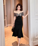 パーティードレス 高級感 キラキラ ゴージャス セクシー XH2-JY10119