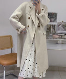 【2色】秋新作 カシミヤ コート 高品質 オーバーサイズ チェスターコート ウール XH2-BQL001