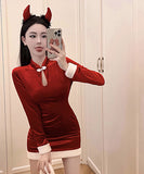 クリスマス限定  コスプレ サンタ服    かわいい ふわふわ LT2-MLS7616