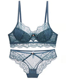 【４色】上下セット レース ブラ セクシー リボン ボリューム XH-XQ2016