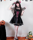 【3点セット】ハロウィン コスプレ 可愛い レオパード柄 セクシー ミニドレス 魔女 XH2-XJ1700