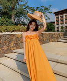 サンドレス 海辺 ホルターネック 大人可愛い ビーチ 夏新作 XH2-AQR6111#