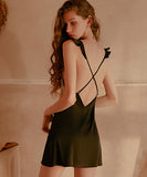 4色 セクシー パジャマ かわいい レース バックレス ルームウェア MY8-GR1262