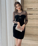 ゴージャス レース キラキラ チュール 宴会 セクシー 披露宴 パッチワーク LT2-JY9448