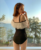 水着 モノキニ かわいい お姫様 新作 レース 着痩せ 温泉 海辺 MY7-KDS2203