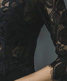 ひざ丈ドレス ミニドレス レース 透け感 かわいい 新作 MY2-ZED889041BM131