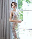 キラキラ 人魚姫 セクシー ナイトドレス 演奏会 披露宴 誕生日 パーティー 可愛い 宴会 ゴージャス XH2-LATM743