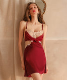 【3色】 レース パジャマ セクシーパッチワーク バックレス ルームウェア XH8-GR1615