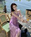 ロマンティック風 サンドレス 海辺 淑やか フリル 着瘦せ XH2-QJ8327